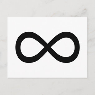 Schwarzes Unendlichsymbol Postkarte