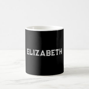 Schwarzes Uni-Schriftmonogramm Kaffeetasse