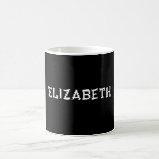 Schwarzes Uni-Schriftmonogramm Kaffeetasse (Mittel)