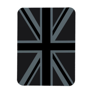 Schwarzes Union Jack britisches Flaggen-Dekor Magnet