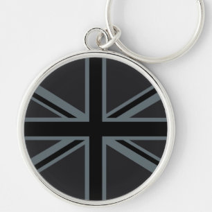 Schwarzes Union Jack britisches Flaggen-Dekor Schlüsselanhänger