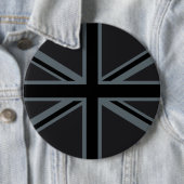 Schwarzes Union Jack Flaggen-Design Button (Beispiel)