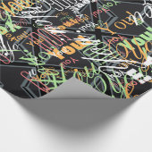 Schwarzes Union Jack Flaggen-Design Geschenkpapier (Ecke)
