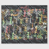 Schwarzes Union Jack Flaggen-Design Geschenkpapier (Flach)
