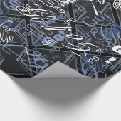 Schwarzes Union Jack Flaggen-Design Geschenkpapier (Ecke)