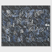 Schwarzes Union Jack Flaggen-Design Geschenkpapier (Flach)