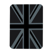 Schwarzes Union Jack Flaggen-Design Magnet (Vertikal)