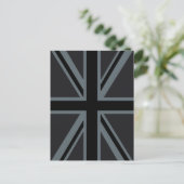 Schwarzes Union Jack Flaggen-Design Postkarte (Stehend Vorderseite)