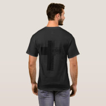 Schwarzes Unisex-Kreuz Jesu T - Shirt