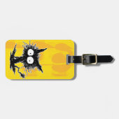 Schwarzes Unkempt Kätzchen GabiGabi Gepäckanhänger (Vorderseite horizontal)