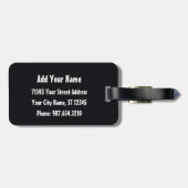 Schwarzes Unkempt Kätzchen GabiGabi Gepäckanhänger (Rückseite horizontal)