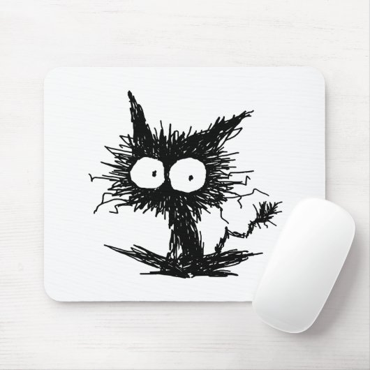 Schwarzes Unkempt Kätzchen GabiGabi Mousepad (Mit Mouse)