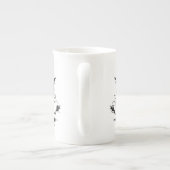 Schwarzes Unkempt Kätzchen GabiGabi Porzellantasse (Rückseite)