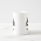 Schwarzes Unkempt Kätzchen GabiGabi Porzellantasse (Vorderseite)