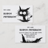 Schwarzes Unkempt Kätzchen GabiGabi Visitenkarte (Vorne/Hinten)