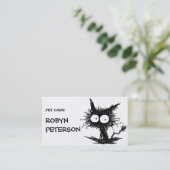 Schwarzes Unkempt Kätzchen GabiGabi Visitenkarte (Stehend Vorderseite)
