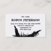 Schwarzes Unkempt Kätzchen GabiGabi Visitenkarte (Rückseite)