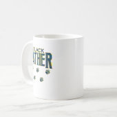 Schwarzes Vater Shirt Kaffeetasse (Vorderseite Links)