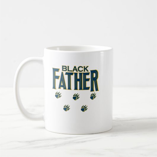 Schwarzes Vater Shirt Kaffeetasse (Links)