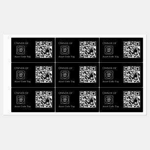 Schwarzes Vermögens-QR Benutzerdefinierte Geschä Etiketten