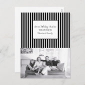 Schwarzes Vertikales festes Stripperfest Foto Feiertagspostkarte (Vorne/Hinten)