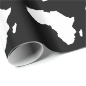Schwarzes verwegenes Afrika Geschenkpapier (Rolleneckpunkt)