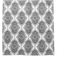 Schwarzes Verziertes Abstraktes TearDrop-Muster
