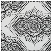 Schwarzes Verziertes Blumenmuster Teardrops Muster Stoff (Muster)