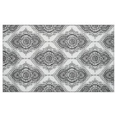 Schwarzes Verziertes Blumenmuster Teardrops Muster Stoff (Fat Quarter (45,7 x 55,9 cm))