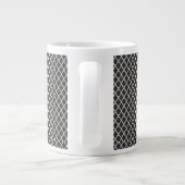 Schwarzes Vierblatt Jumbo-Tasse (Rückseite)