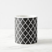 Schwarzes Vierblatt Kaffeetasse (Mittel)