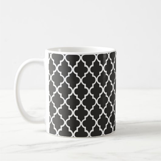 Schwarzes Vierblatt Kaffeetasse (Links)