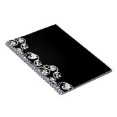 Schwarzes Viktorianisches Scroll-Notebook Notizblock (Rechte Seite)