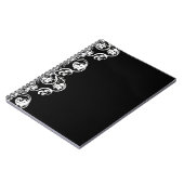 Schwarzes Viktorianisches Scroll-Notebook Notizblock (Linke Seite)