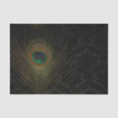 Schwarzes Viktorianisches Wallpaper und Pfau Seidenpapier (Vorderseite)