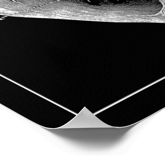 SCHWARZES VINTAGES ANATOMISCHES HERZ POSTER (Ecke)