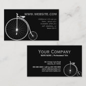 Schwarzes Vintages Fahrrad Visitenkarte (Vorne/Hinten)