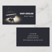 Schwarzes Vintages Flügel Visitenkarte (Vorne/Hinten)