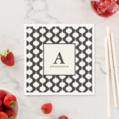 Schwarzes Vintages Party Serviette (Beispiel)