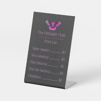 Schwarzes Vintages Tattoo Style Moth Art Pedestal Sockelschild