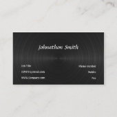 Schwarzes Vinyl Visitenkarte (Rückseite)