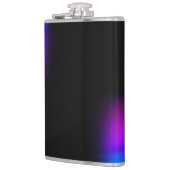 Schwarzes Violet Gradient Glow Flachmann (Links)