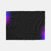 Schwarzes Violet Gradient Glow Fleecedecke (Vorderseite (Horizontal))