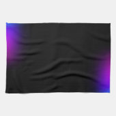 Schwarzes Violet Gradient Glow Geschirrtuch (Horizontal)