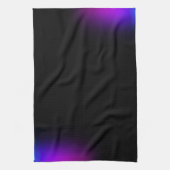 Schwarzes Violet Gradient Glow Geschirrtuch (Vertikal)
