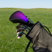 Schwarzes Violet Gradient Glow Golf Headcover (In SItu)