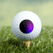 Schwarzes Violet Gradient Glow Golfball (Insitu T-Shirt)