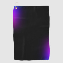 Schwarzes Violet Gradient Glow Golfhandtuch