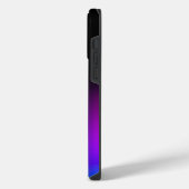 Schwarzes Violet Gradient Glow iPhone Hülle (Linke Seite)
