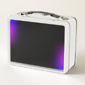 Schwarzes Violet Gradient Glow Metall Brotdose (Rückseite)